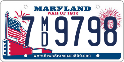 MD license plate 7MD9798