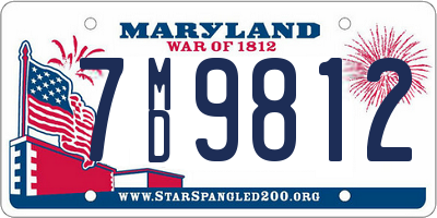 MD license plate 7MD9812