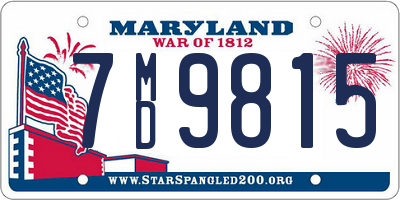 MD license plate 7MD9815