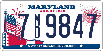 MD license plate 7MD9847