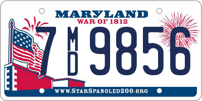 MD license plate 7MD9856