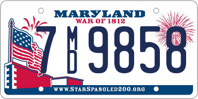 MD license plate 7MD9858