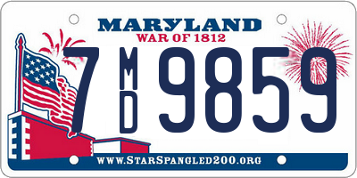 MD license plate 7MD9859