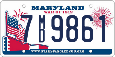 MD license plate 7MD9861