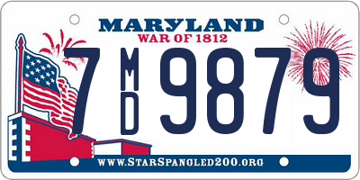 MD license plate 7MD9879