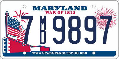 MD license plate 7MD9897