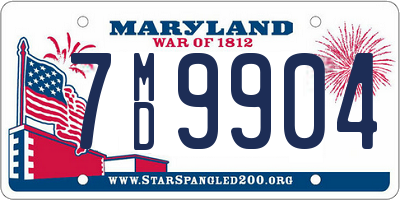 MD license plate 7MD9904