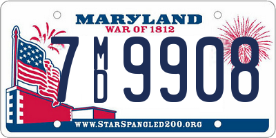 MD license plate 7MD9908