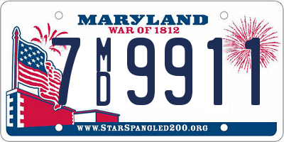 MD license plate 7MD9911