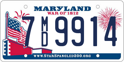 MD license plate 7MD9914