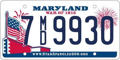 MD license plate 7MD9930