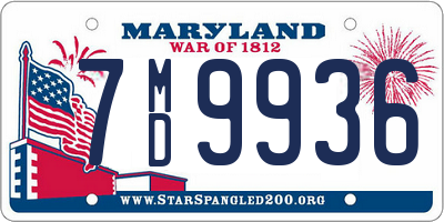 MD license plate 7MD9936