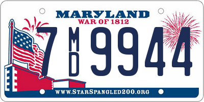 MD license plate 7MD9944