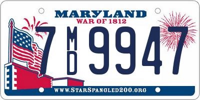 MD license plate 7MD9947