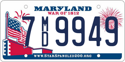 MD license plate 7MD9949