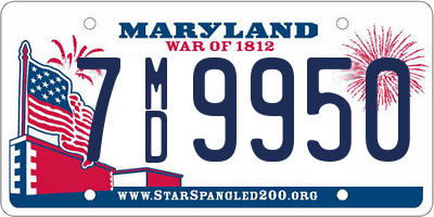 MD license plate 7MD9950