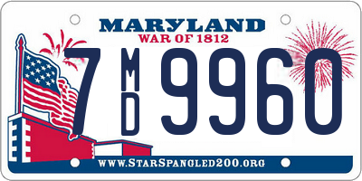 MD license plate 7MD9960