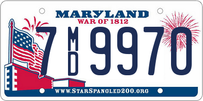 MD license plate 7MD9970