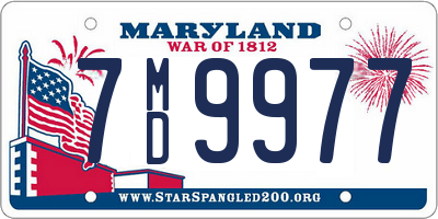 MD license plate 7MD9977