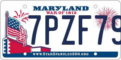 MD license plate 7PZF799