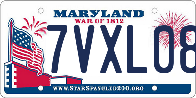 MD license plate 7VXL082