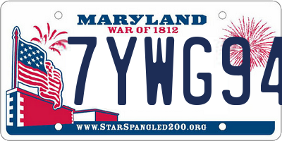 MD license plate 7YWG942