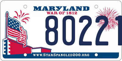 MD license plate 80221