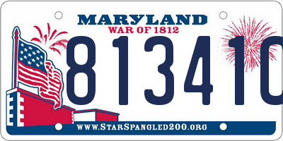 MD license plate 81341CE