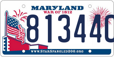 MD license plate 81344CE