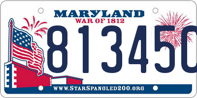 MD license plate 81345CE