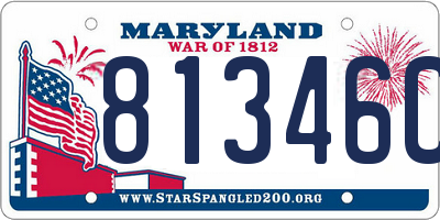 MD license plate 81346CE