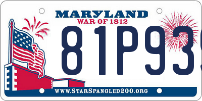 MD license plate 81P939