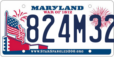 MD license plate 824M320