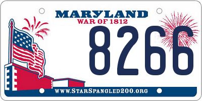 MD license plate 8266