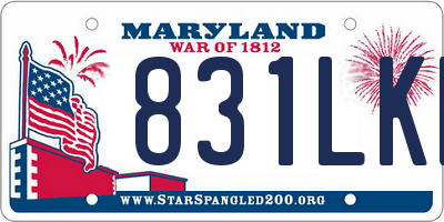 MD license plate 831LKD