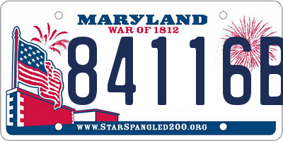 MD license plate 84116BY