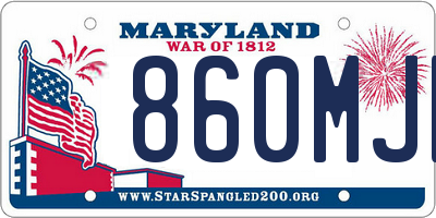 MD license plate 860MJD