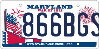 MD license plate 866BGSP