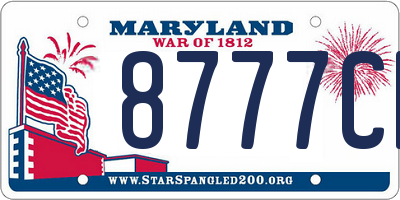 MD license plate 8777CH