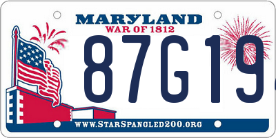 MD license plate 87G194