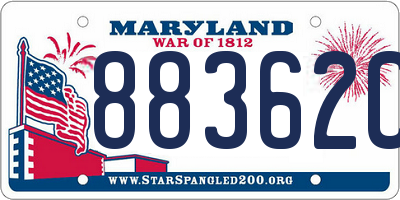 MD license plate 88362CF