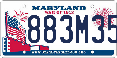 MD license plate 883M352