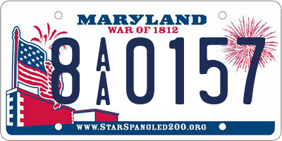 MD license plate 8AA0157