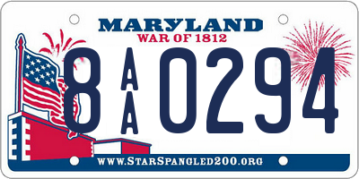 MD license plate 8AA0294