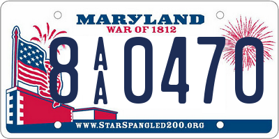 MD license plate 8AA0470