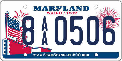 MD license plate 8AA0506