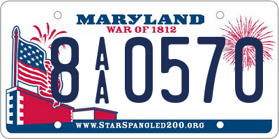 MD license plate 8AA0570