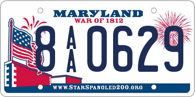 MD license plate 8AA0629