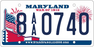 MD license plate 8AA0740