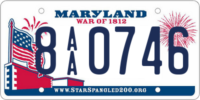 MD license plate 8AA0746
